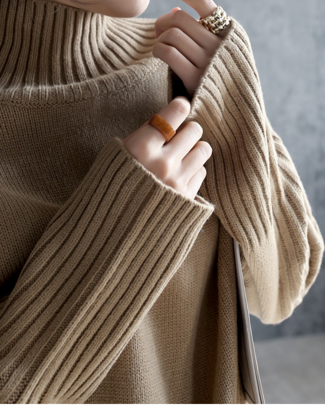 エフォートレスリブハイネックニット 3colorA0661 - 3