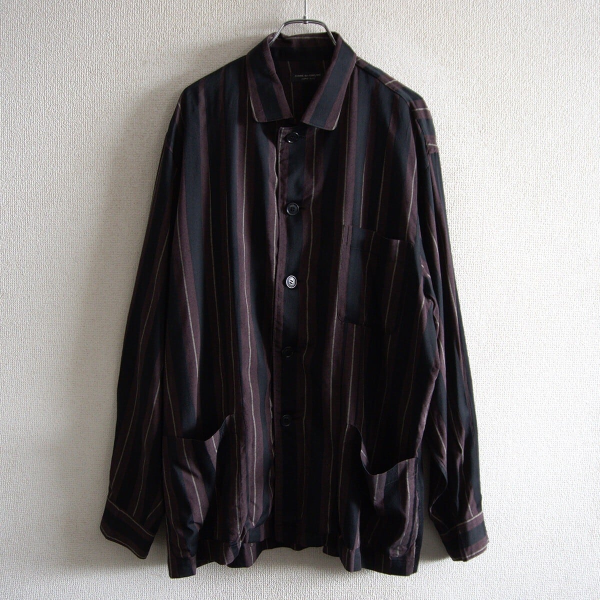 コム　デ　ギャルソン　オムプリュス HOMME PLUS ジャケット ストライプ 90s/アーカイブ】COMME des GARCONS HOMME PLUS【レーヨン ストライプ