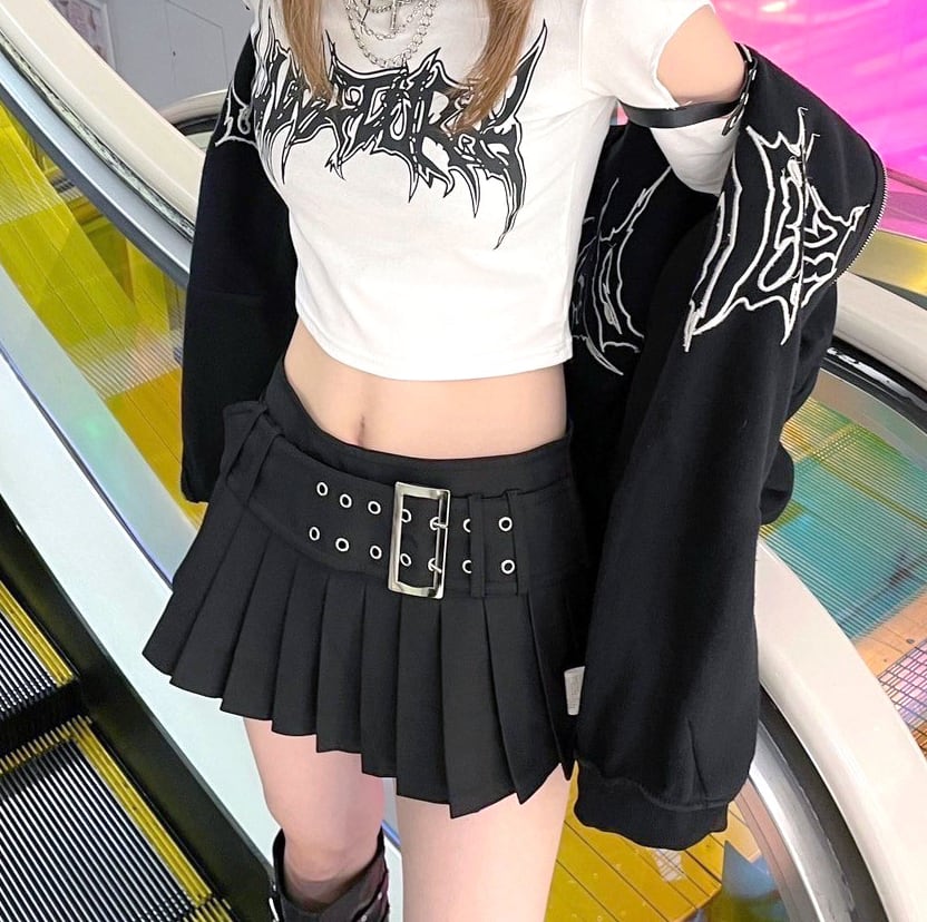 【新品未使用】FairLiar ベルトセットハイウエストプリーツスカート ローライズベルト プリーツスカート | VOLCAN&APHRODITE