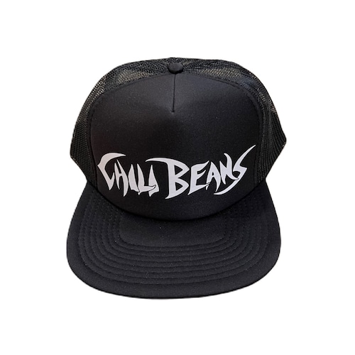 CHILI BEANS #War In Side My Flip Mesh Cap Black