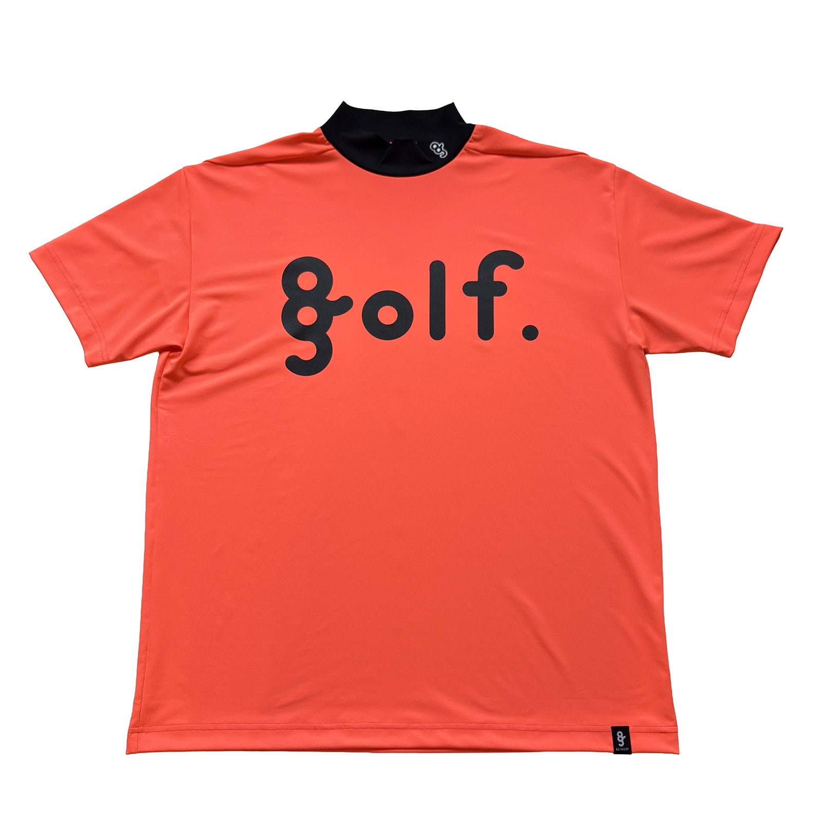 LOGO PRINT MOCK NECK SHIRT - NEON ORANGE / BLACK - | 8G SHOOT WEBSTORE