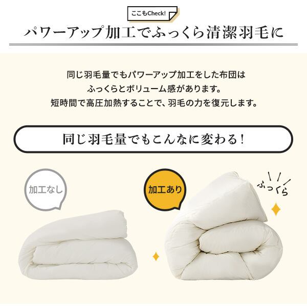 羽毛布団 掛け布団 クイーン アイボリー ダウン率90% 350dp 羽毛布団 掛け布団 クイーン アイボリー ダウン率90% 350dp