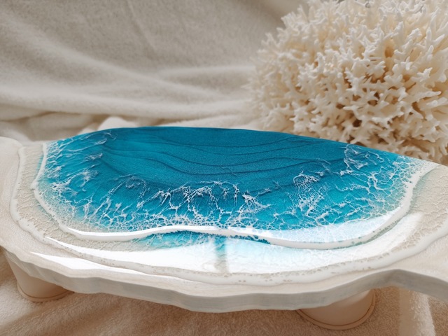 132.オーシャンレジンアート ホヌ型パネル小サイズ