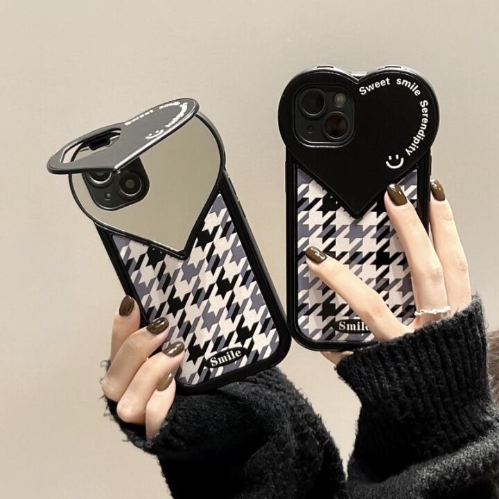 スマホケース レディース iPhoneケース スマホカバー 携帯ケース 携帯カバー iphone11 iphone12 iphone13 スクエア型 かわいい 大人可愛い カジュアル おしゃれ お洒落 ラフ 送料無料 キュート 個性的 ユニーク 学生 通学 デート お出かけ 女子会 ブラック ハート はーと ミラー 鏡 10代 20代 韓国 韓国系 普段使い 楽ちん ギフト プレゼント ファッション コーデ トレンド 流行 インスタ映え
