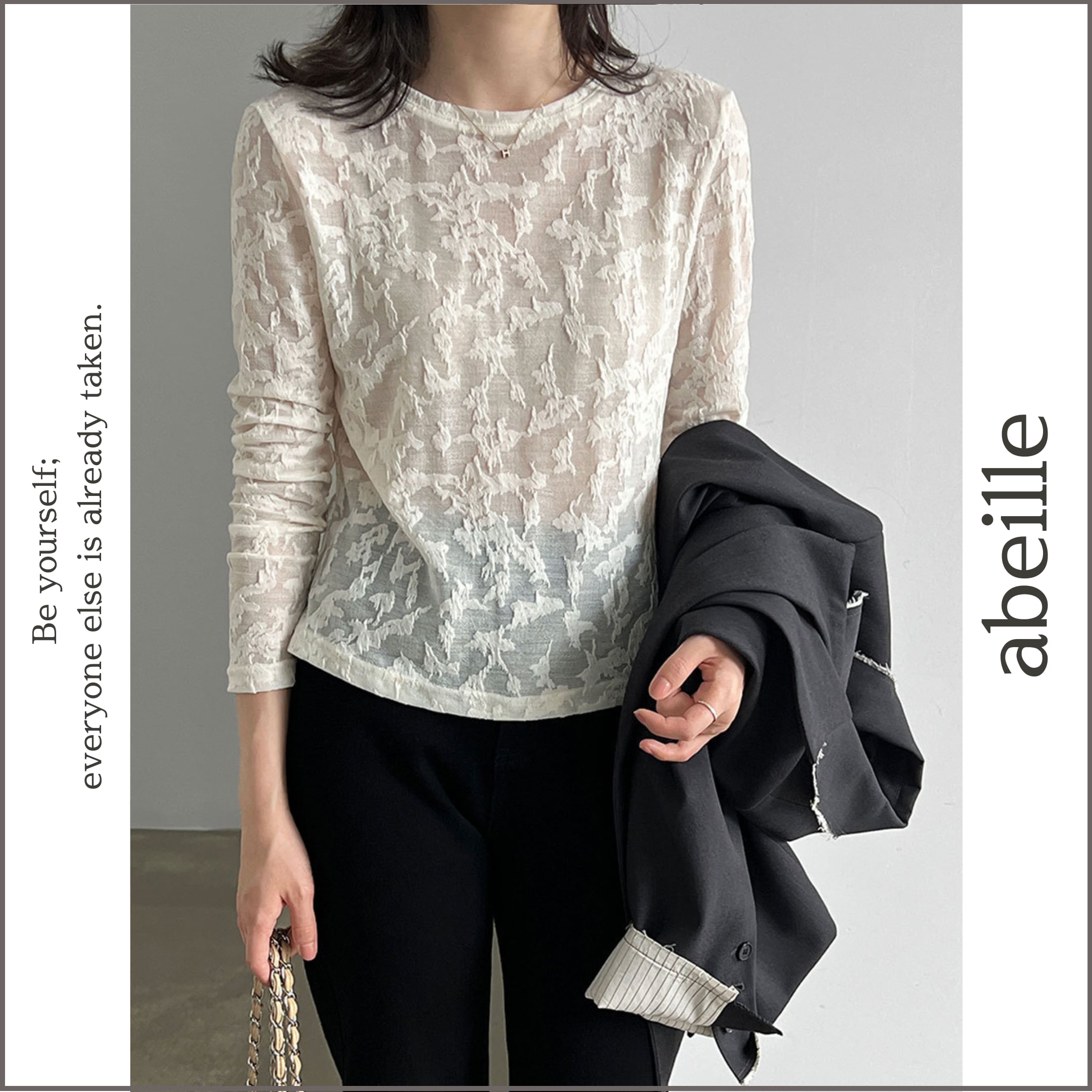 embroidered sheer top 14744