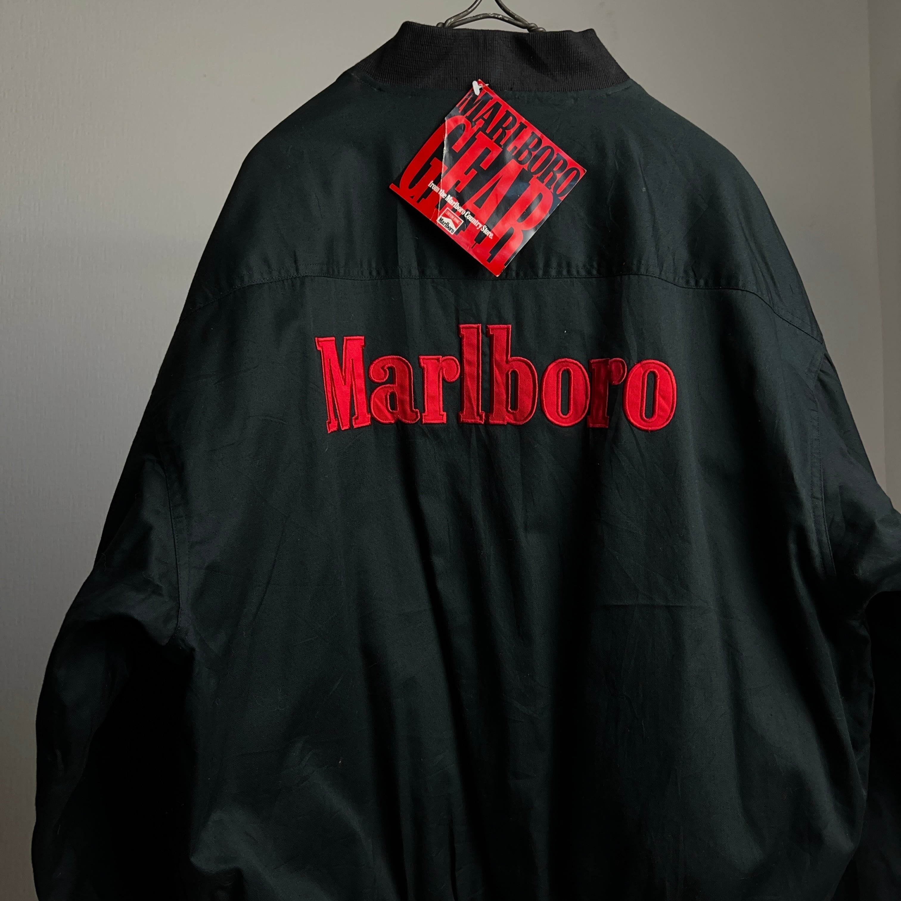 90's Marlboro Reversible Blouson DEAD STOCK SIZE L 90年代 マルボロ リバーシブルジャケット  デッドストック 刺繍 タバコ【1000A992】【送料無料】