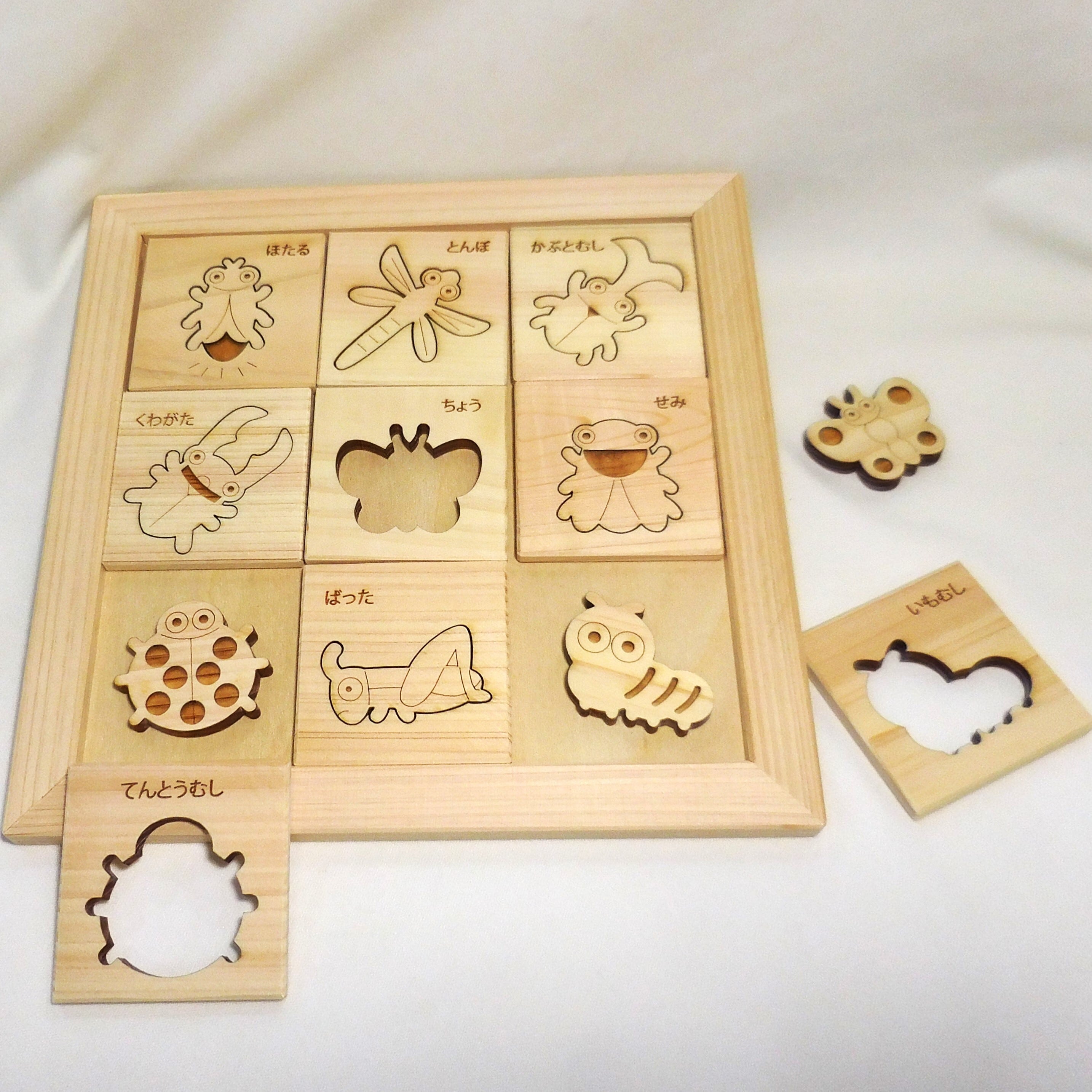 ヒノキの昆虫パズル（3歳～） | むく夢空1003