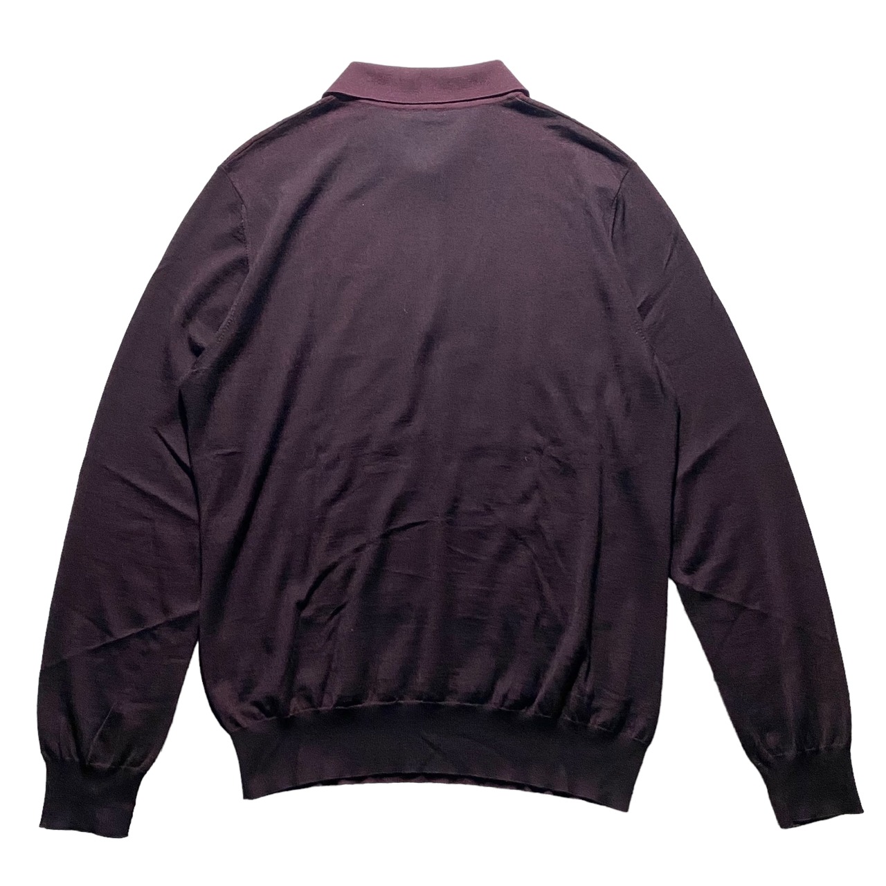 ZILLI gradation × woven pattern cashmere silk half zip knit