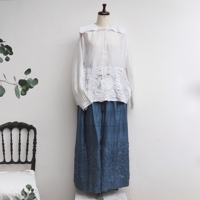 BUNON／Kahdi Silk  flower pants