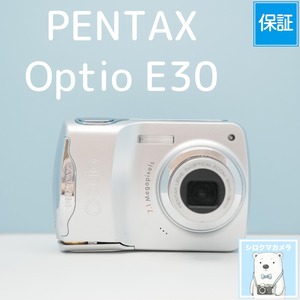PENTAX Optio E30 デジカメ スマホ転送OK フルセット シロクマカメラ a7692