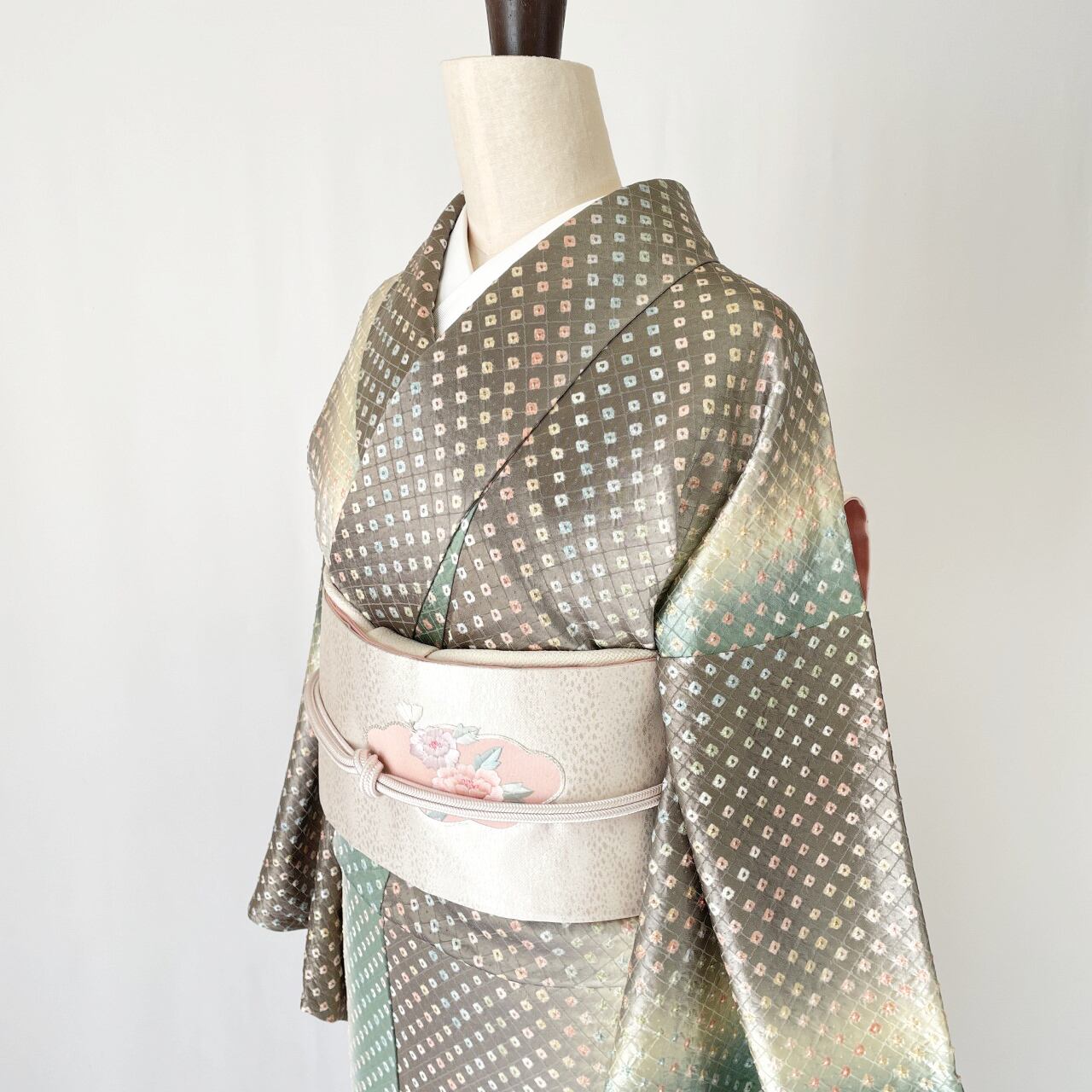 正絹（袷）総鹿の子絞りの小紋／美品！未使用同等品 | SELECT KIMONO