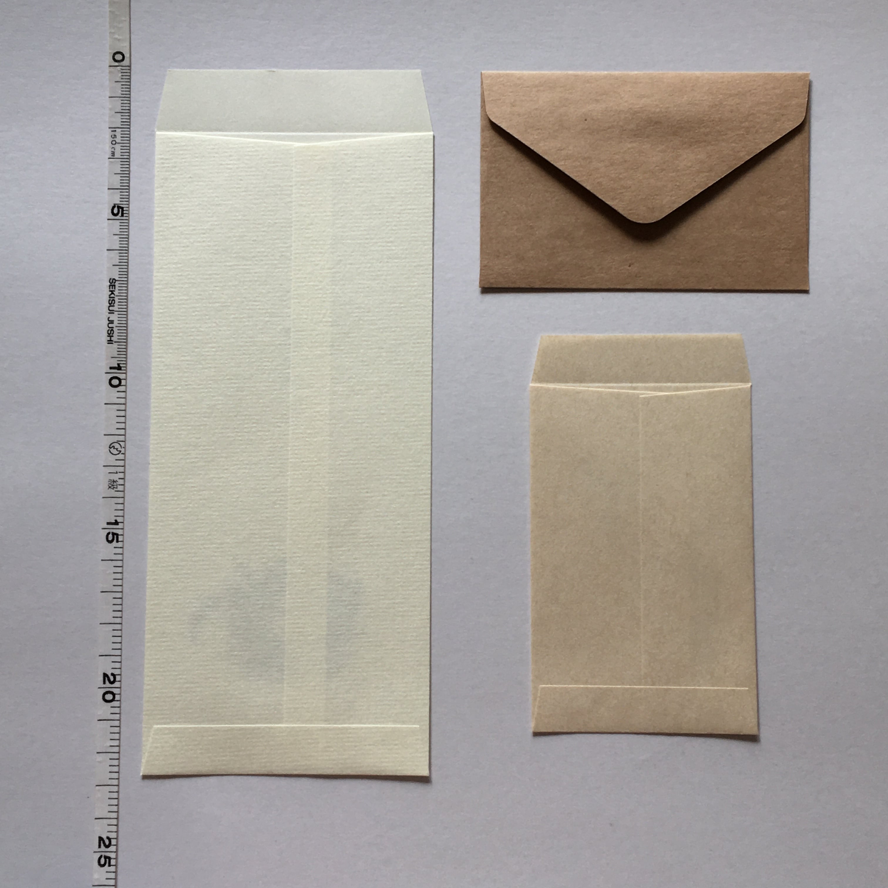 封筒6枚セット | 消しゴムはんこの紫糸