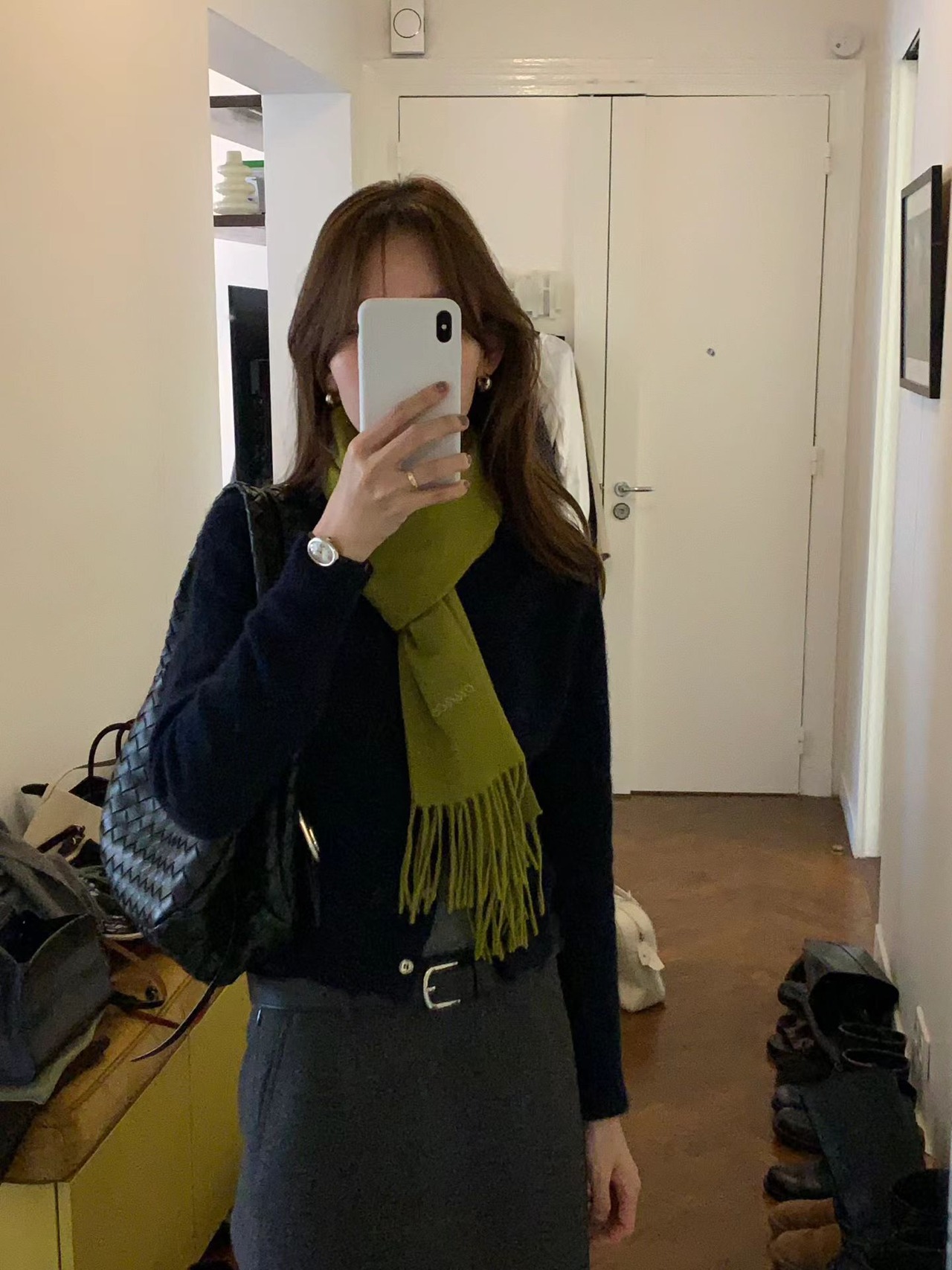 (即納) ounce / Soft wool muffler