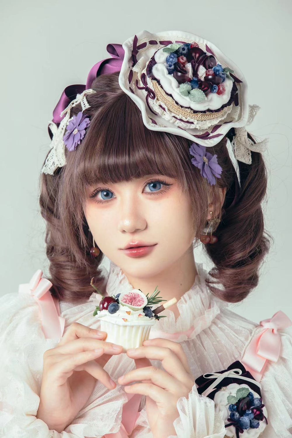 F*i様 22㎝ドール ドレス パニエ カクテルハット イヤリング ５点セット【 晩課のドレス ミニカクテルハット | HoshibakoWorks