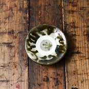 横田屋窯　3.5寸皿　唐草（草呉須）