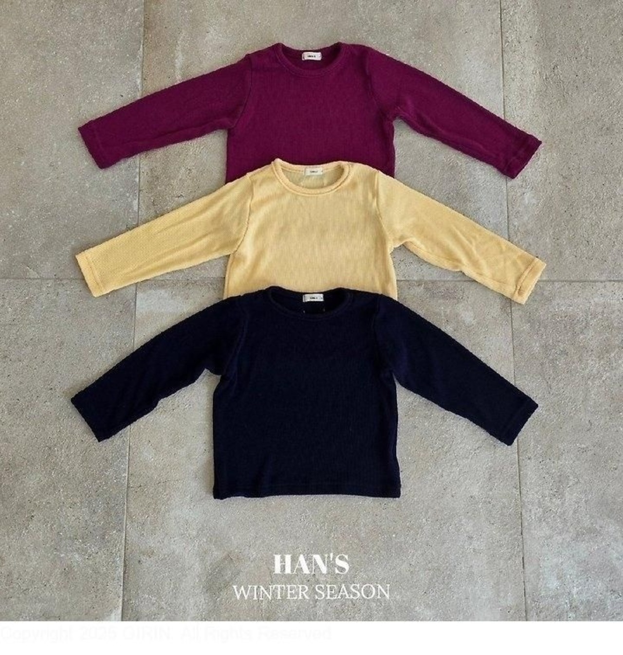 ハンス / Hans / ふんわりフライスT / 韓国子供服 / キッズ / 26winter〖取寄〗*XXS~JS*