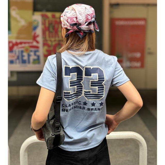 number print line short-sleeve tee　ナンバープリントライン半袖ティー　J2036