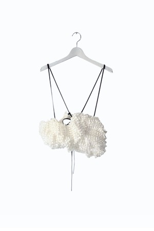 RIBBON ORGANDY BUSTIER / F