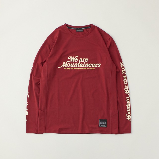 残り1点　サイズXL  MMA マウンテンマーシャルアーツ MMA Mountaineers Long Tee (Bordeaux )メンズ・レディース　長袖Tシャツ