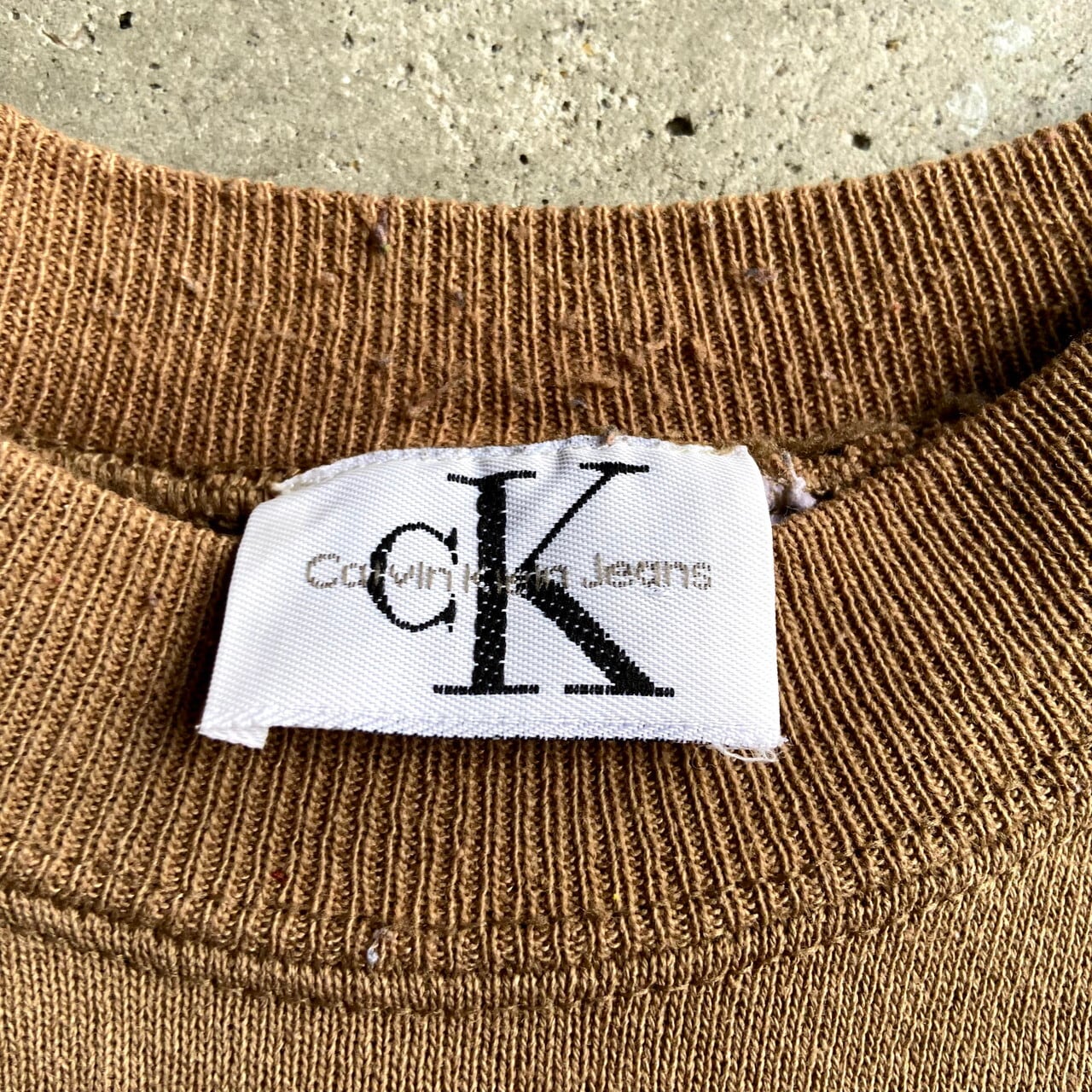 90年代 ブート Calvin Klein カルバンクライン フロント ビッグロゴ刺繍 スウェットシャツ メンズXL相当 古着トレーナー ブラウン  茶色 90s ヴィンテージ ビンテージ【スウェット】【AL2109】 | cave 古着屋【公式】古着通販サイト