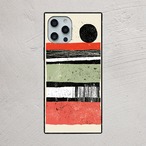 受注生産 iPhoneケース 横ラインの紙片コラージュ｜レトロ紙もの ZINE012A