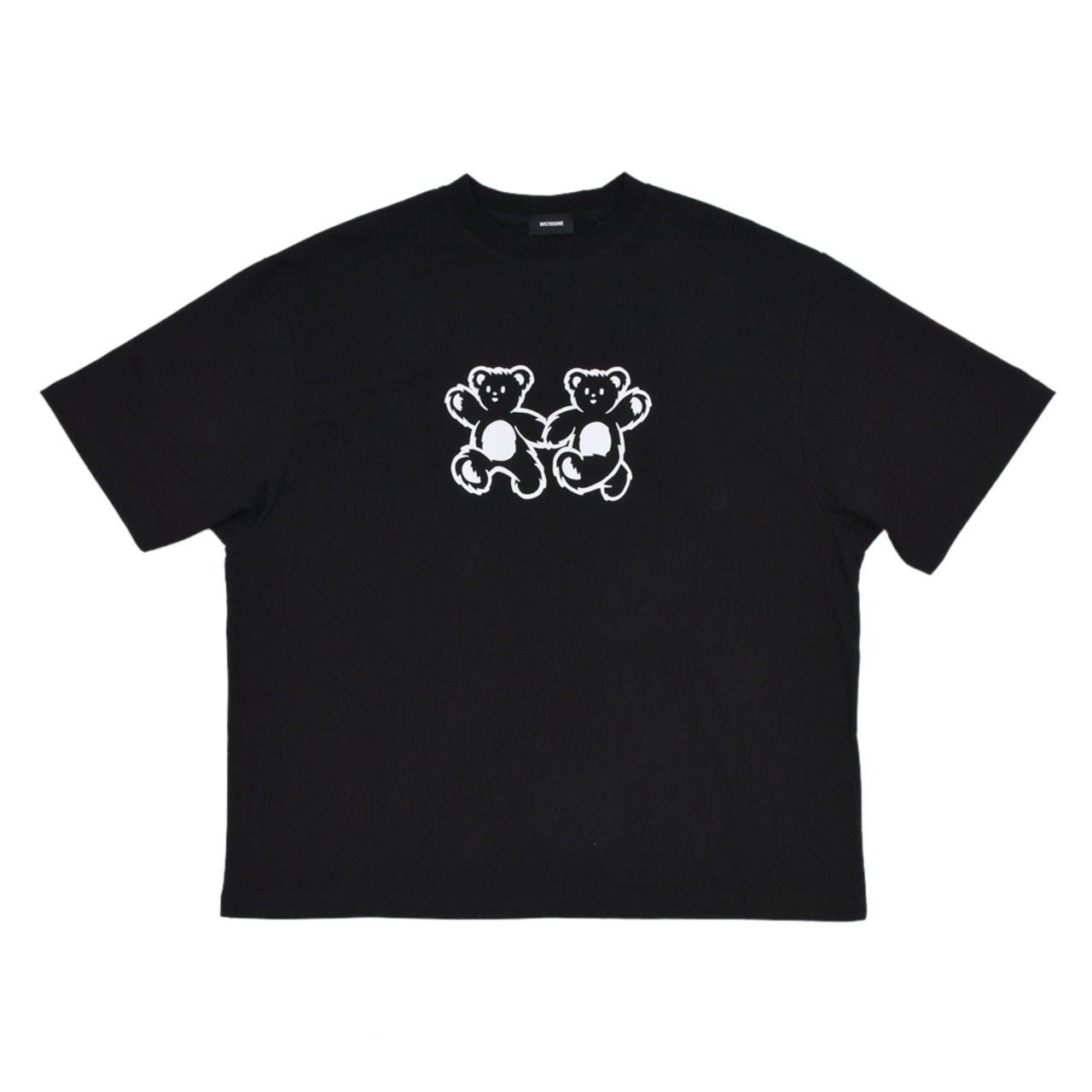 【WE11DAM】BLACK TEDDY BEAR TWINS T-SHIRT - 1