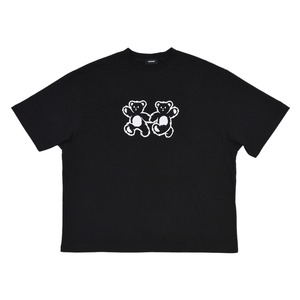 【WE11DAM】BLACK TEDDY BEAR TWINS T-SHIRT
