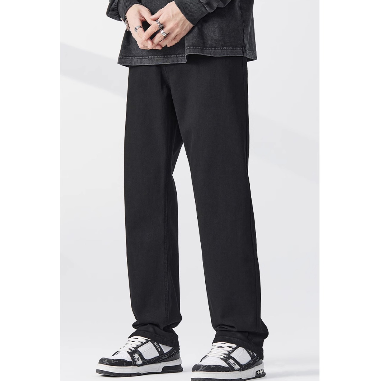 ストレートレッグ カジュアルデニムパンツ af0100