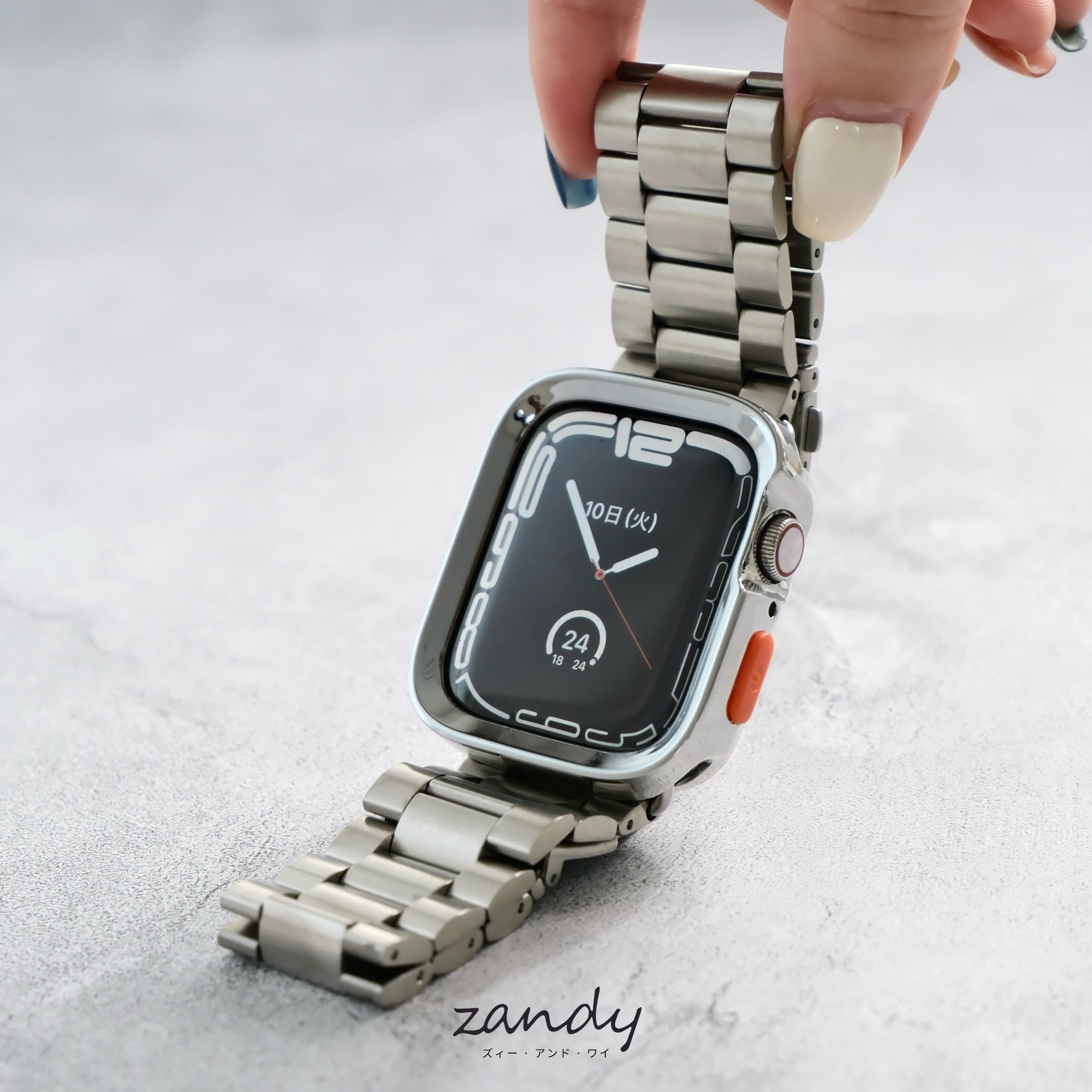 Apple Watch11対応！メッキタイプ！【スクエアソフトフレーム】C002