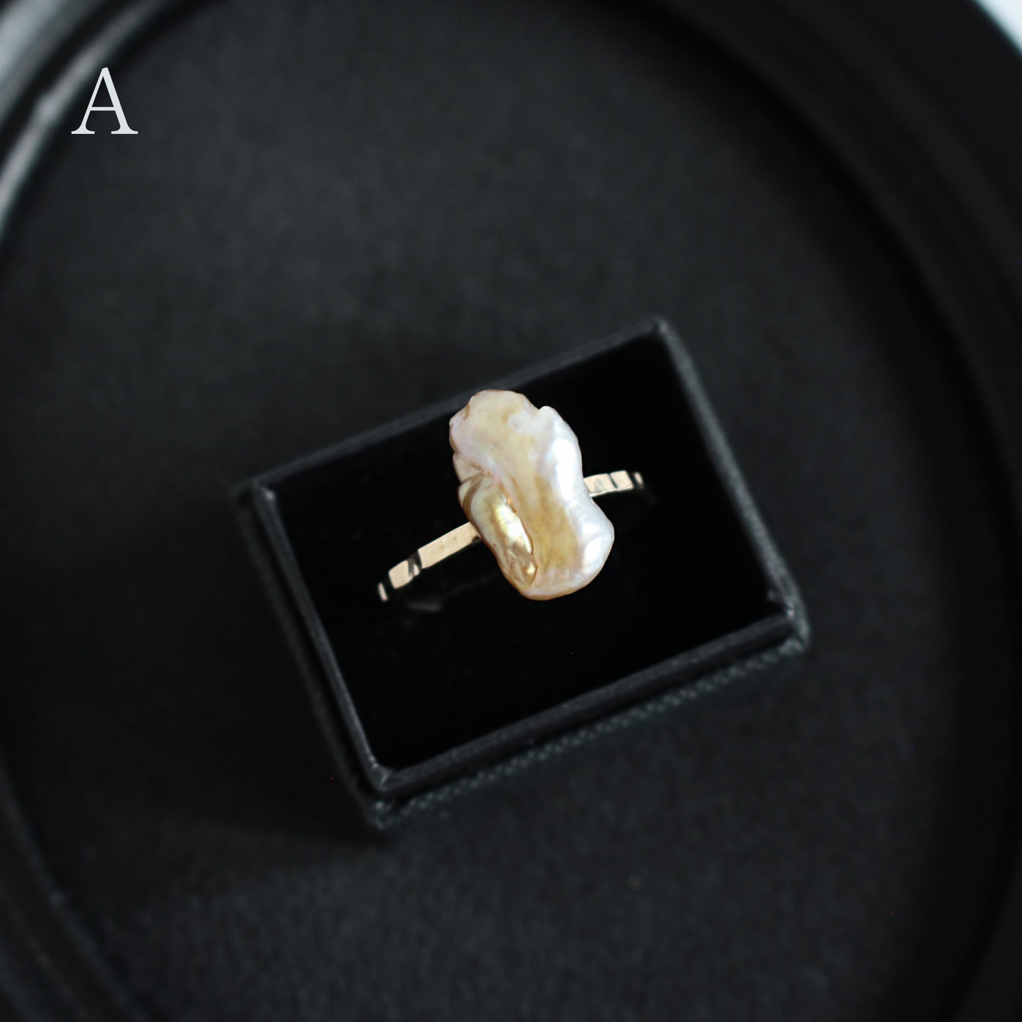 一点もの】K10 琵琶湖産 淡水真珠 バロック リング/ Conpeito ring