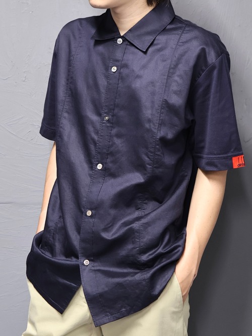 【dunhill sport】material docking half sleeve top