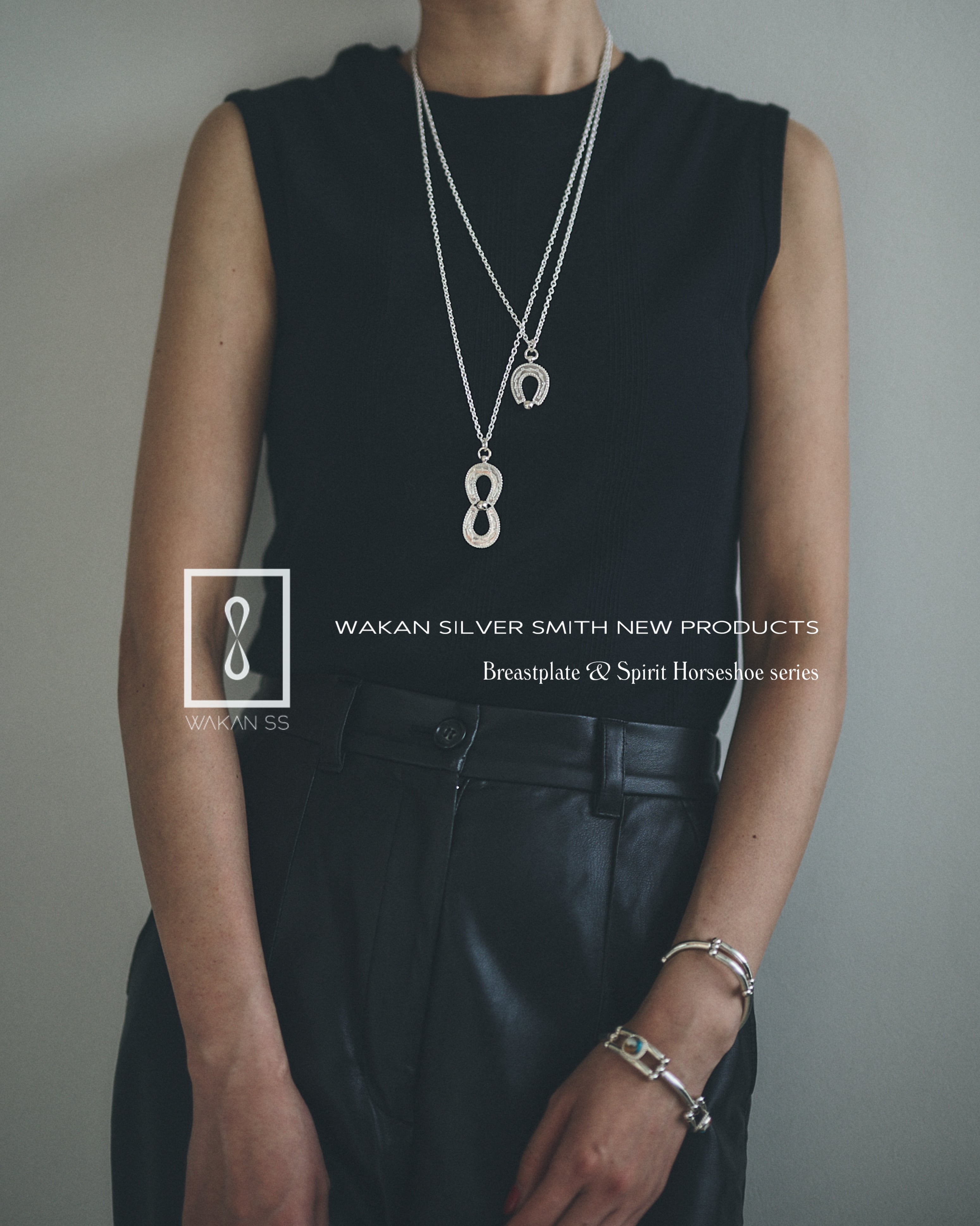 C-045 Spirit Horseshoe necklace (single) (60cm) | WAKAN SILVER