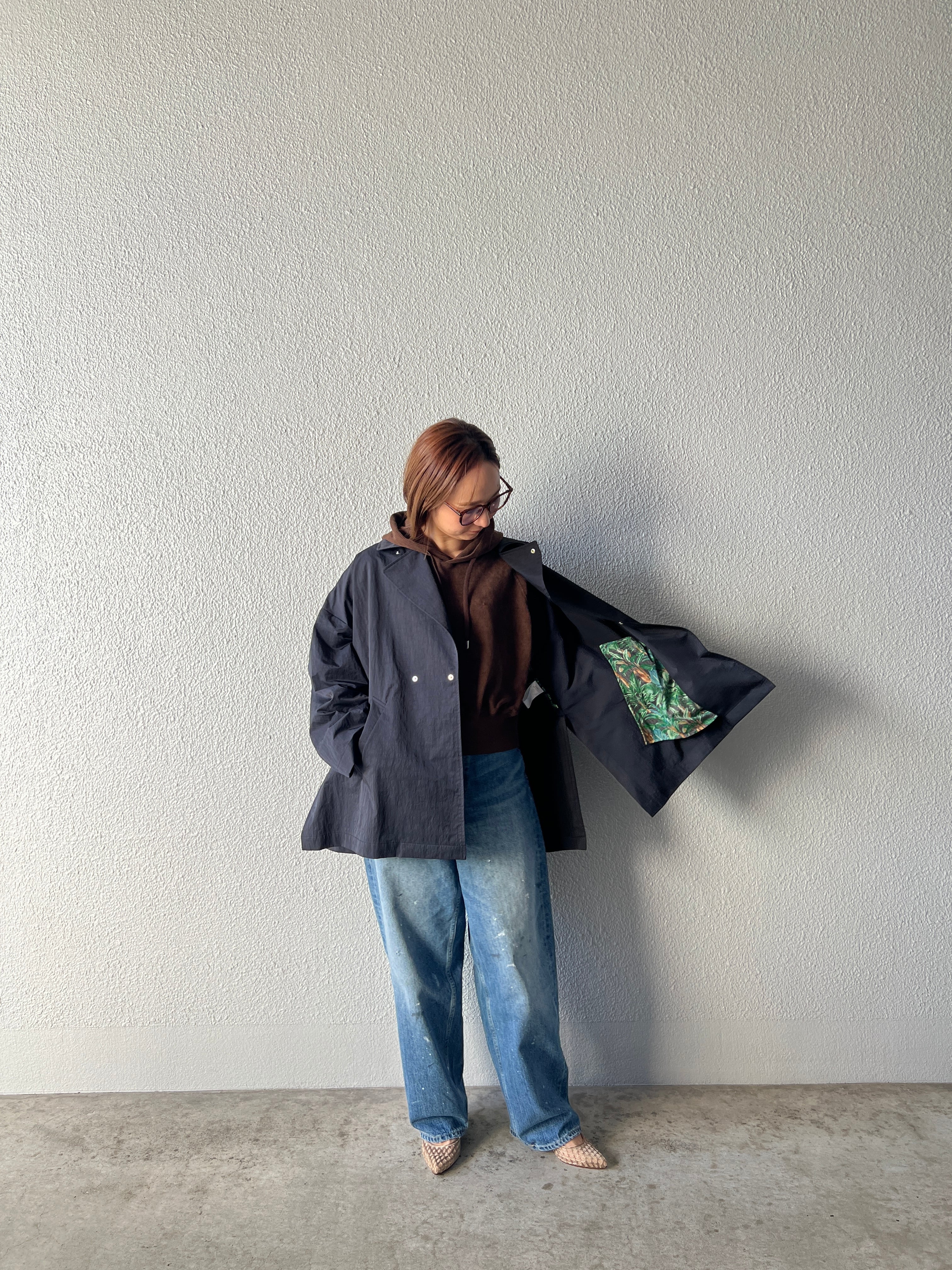 【LEMELANGE】オーバーサイズショートトレンチ　8613901