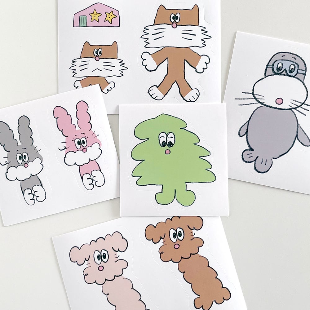 vaultroom EQUIPMENT KNIT CUSHION ステッカー付き scooty studio] scooty club ステッカー（全5シート入り） | moim