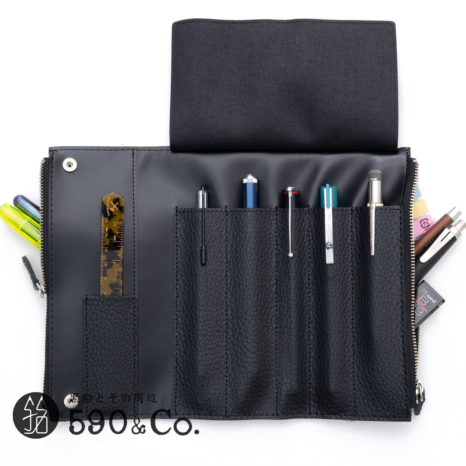 LUDDITE/ラダイト】Bendy Pencase Essential / ADRIA Leather (BK