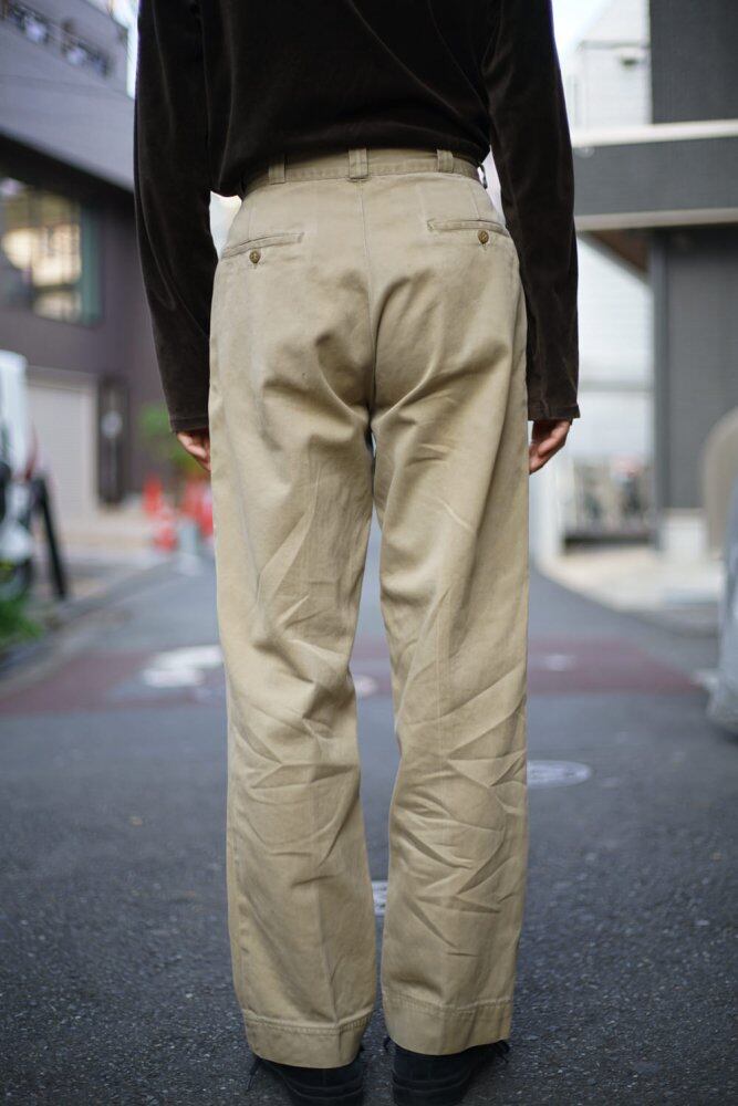 [US ARMY] Military Chino Trousers [1950s-] Vintage Chino Trousers W-28 |  beruf powered by BASE