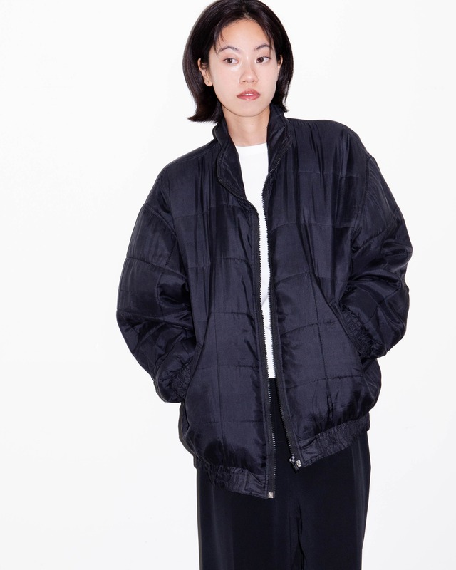 1990s quilting silk blouson
