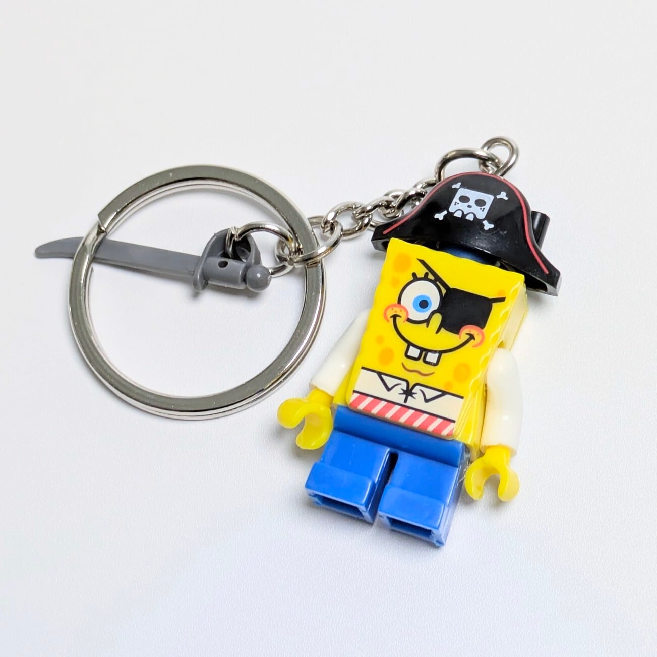 ★ブロックフィギュアキーホルダー★【 SpongeBob SquarePants / スポンジボブ 】『 スポンジボブ / パトリック 』海賊ver. / パイレーツボブ 〚アメリカン雑貨 アメトイ〛