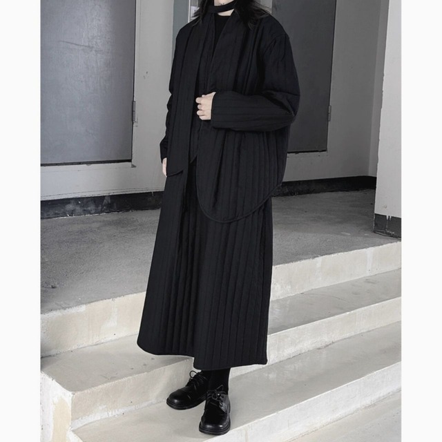 Asymmetric quilted short coat C0756