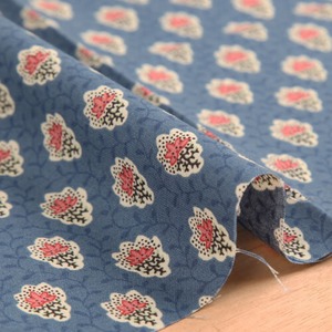 ソレイアード 南仏プロヴァンスプリント  プティット・フルール・デ・シャン/アンティークブルー