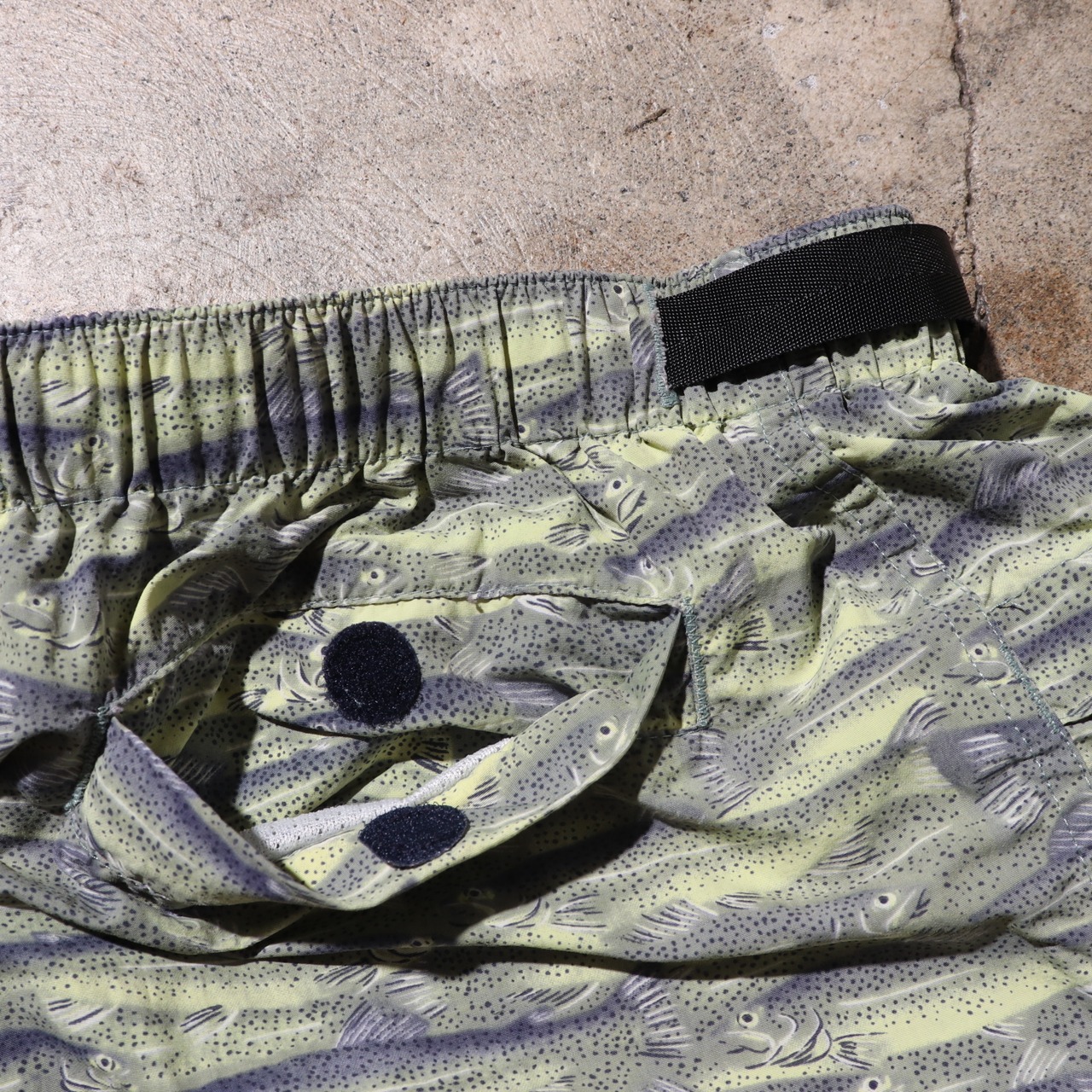 美品 XL 02年 トラウト総柄リバーショーツ patagonia パタゴニア 魚 サカナ ニジマス rivershorts