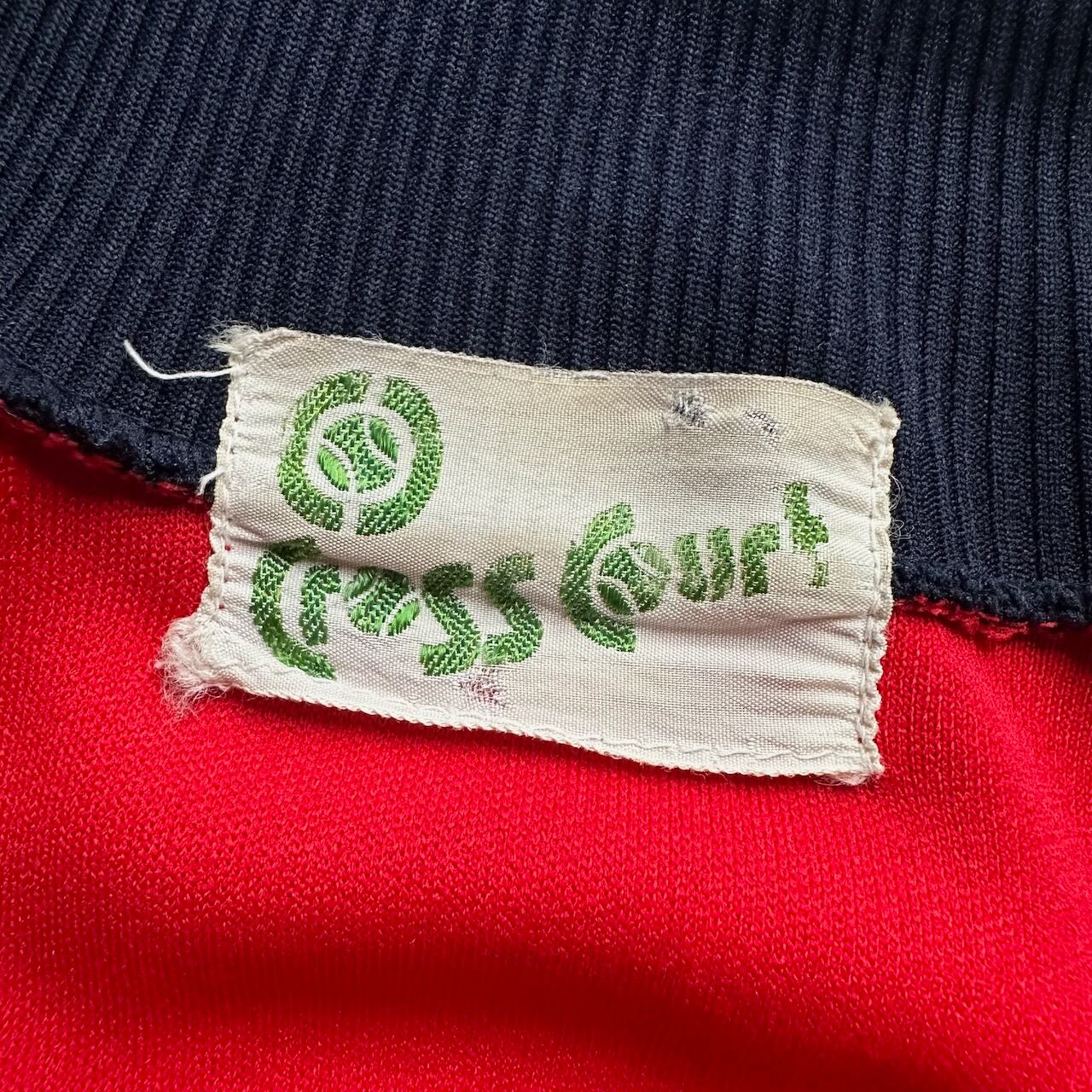 70s トラックジャケット ヴィンテージ レッド スリーストライプ 古着