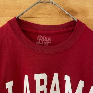 【blue84】カレッジ アラバマ大学 ALABAMA アーチロゴ Tシャツ L バーガンディ US古着