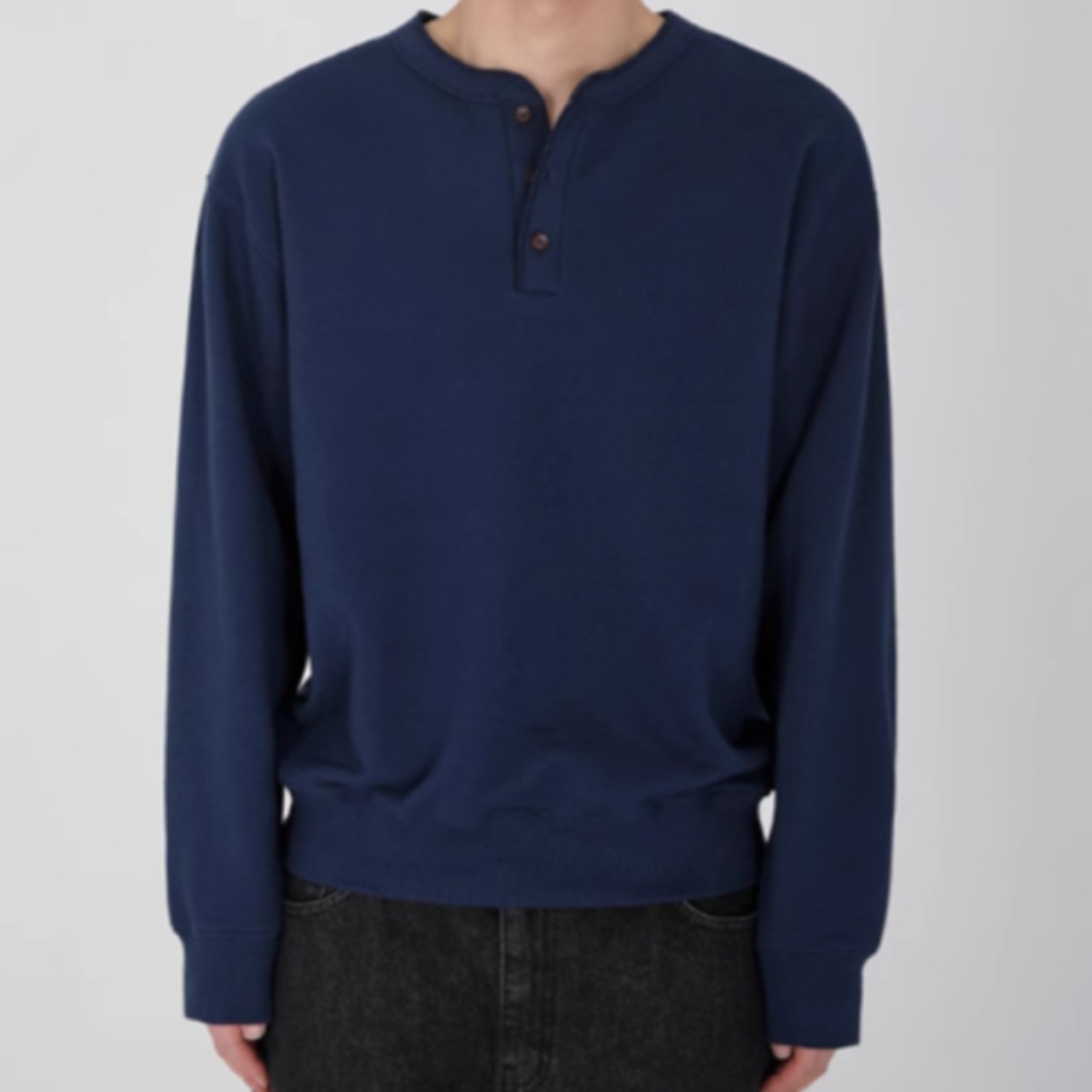 ヘンリーネックロングTシャツ　0825