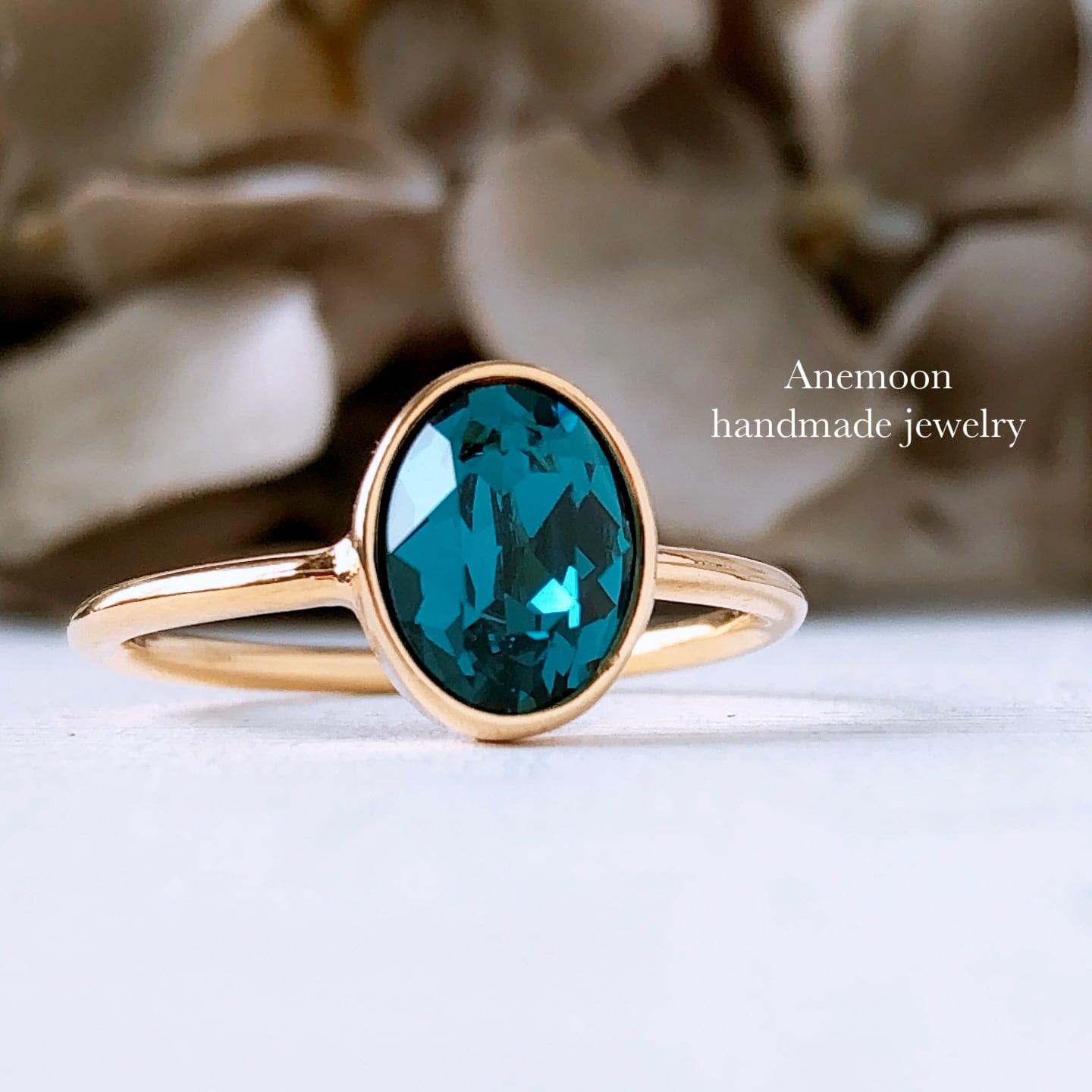 スワロフスキーオーバルリング タンザナイト 10号/13号 | Anemoon