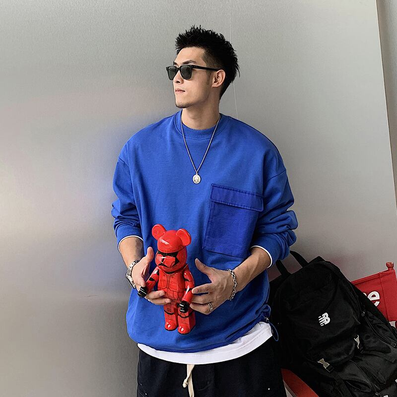 スプリングセーター カジュアルラウンドネックプルオーバー トップス 春物 Oネック Xu_Tailang40304271782