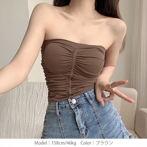 チューブトップ レディース カップ付き 春夏 おしゃれ インナー トップス 大人 かわいい 肌見せ へそ出し カジュアル きれいめ 大人可愛い 大人女子 [LS-CDT075]