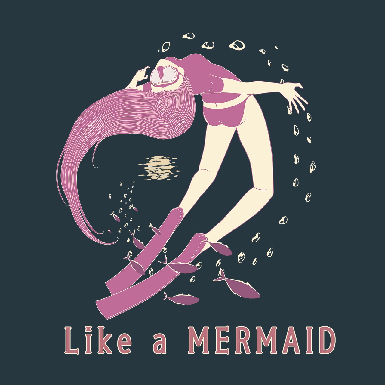 Like a MERMAID-Tシャツ(スレート) - 3