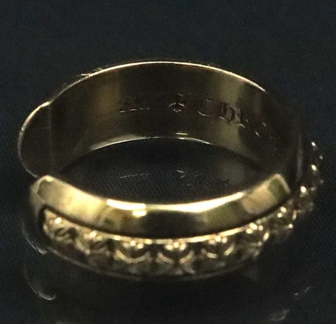CHROME HEARTS クロムハーツ 22K オープンバンド CHプラス リング 指輪