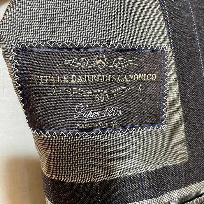 VITALE BARBERIS CANONICO社製生地 (super120's)【ブラウン / ストライプ】【Made in  Japan】TETSUYA KANDA SARTORIALE 3Bスーツ　ヴィターレ・バルべリス・カノニコ テツヤカンダ サルトリアーレ